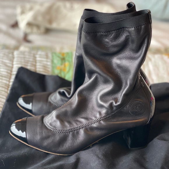 Authentic Chanel Leather sock booties - Picture 4 of 6